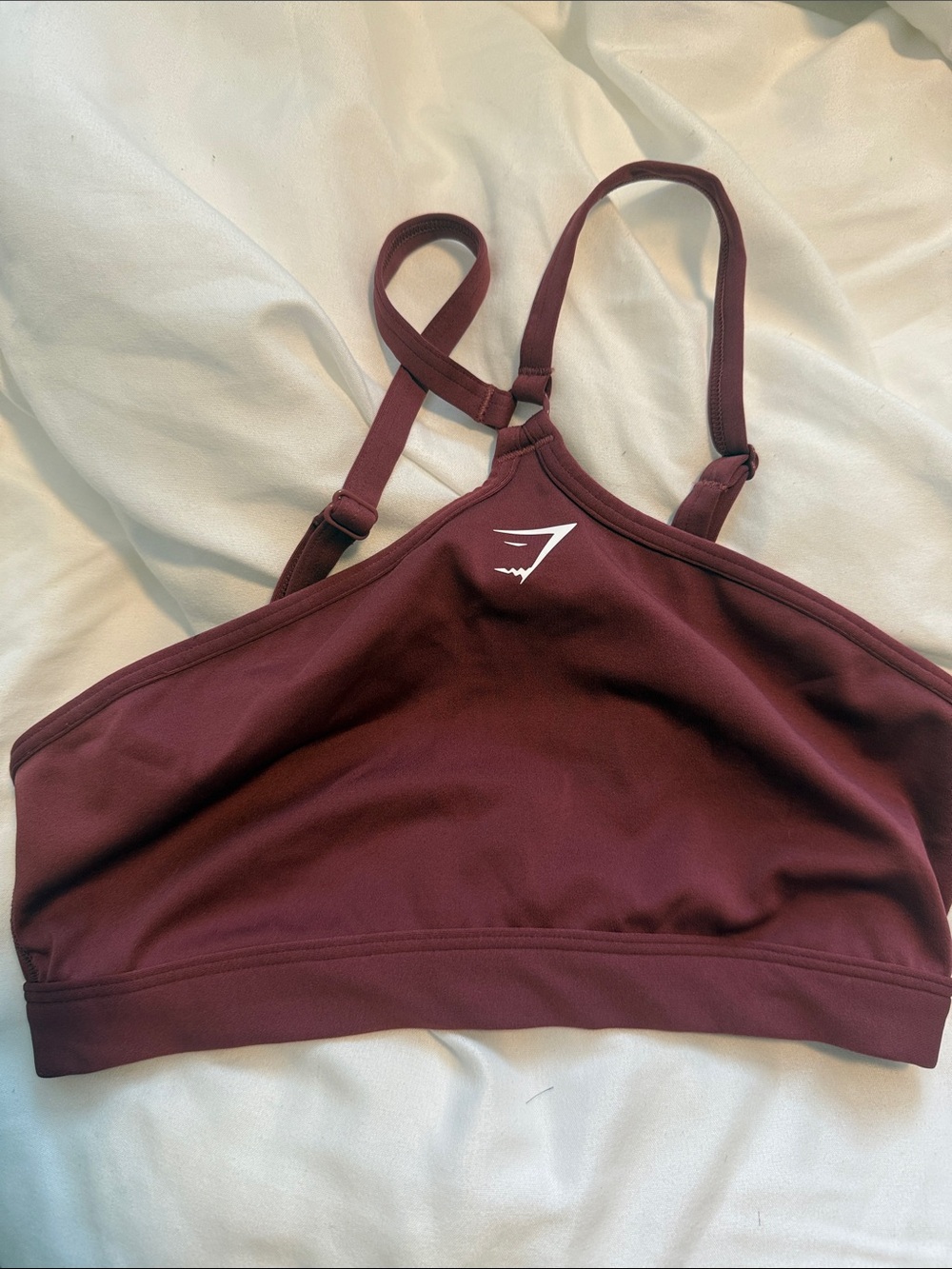 Gymshark Burgundy Adjustable-Strap Sports Bralette